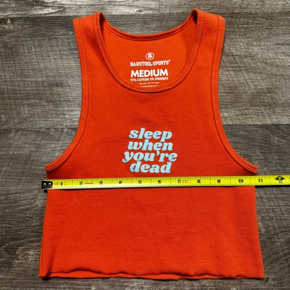 Barstool Sports Brianna Chickenfry “Sleep When You’re Dead” Crop Top Size Medium - Picture 5 of 6